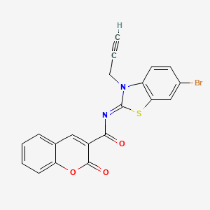 (Z)-N-(6-bromo-3-(prop-2-yn-1-yl)benzo[d]thiazol-2(3H)-ylidene)-2-oxo-2H-chromene-3-carboxamide