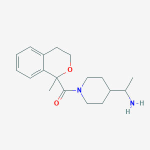 molecular formula C18H26N2O2 B2797441 [4-(1-氨基乙基)哌啶-1-基]-(1-甲基-3,4-二氢异色烯-1-基)甲酮 CAS No. 2460755-17-1