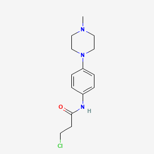 molecular formula C14H20ClN3O B2797442 3-chloro-N-[4-(4-methylpiperazin-1-yl)phenyl]propanamide CAS No. 477853-84-2