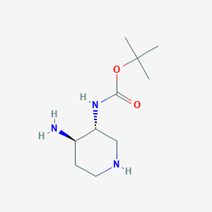 molecular formula C10H21N3O2 B2797443 叔丁基-N-[反式-4-氨基-3-哌啶基]碳酸酯 CAS No. 1903833-97-5