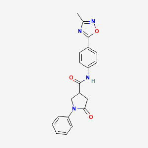 N-(4-(3-methyl-1,2,4-oxadiazol-5-yl)phenyl)-5-oxo-1-phenylpyrrolidine-3-carboxamide