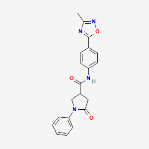 N-[4-(3-methyl-1,2,4-oxadiazol-5-yl)phenyl]-5-oxo-1-phenylpyrrolidine-3-carboxamide