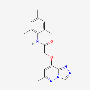 molecular formula C17H19N5O2 B2797456 N-mesityl-2-((6-methyl-[1,2,4]triazolo[4,3-b]pyridazin-8-yl)oxy)acetamide CAS No. 2034509-69-6