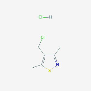 4-(Chloromethyl)-3,5-dimethyl-1,2-thiazole hydrochloride