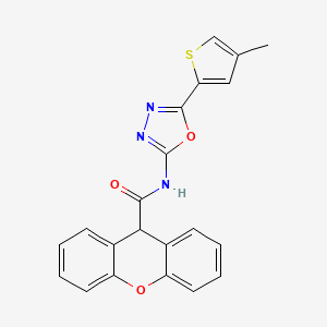 molecular formula C21H15N3O3S B2797463 N-[5-(4-methylthiophen-2-yl)-1,3,4-oxadiazol-2-yl]-9H-xanthene-9-carboxamide CAS No. 1351620-74-0