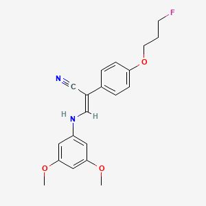 (2Z)-3-[(3,5-dimethoxyphenyl)amino]-2-[4-(3-fluoropropoxy)phenyl]prop-2-enenitrile