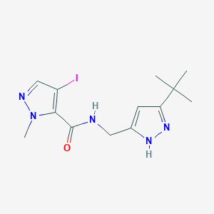 N-[(5-tert-butyl-1H-pyrazol-3-yl)methyl]-4-iodo-1-methyl-1H-pyrazole-5-carboxamide