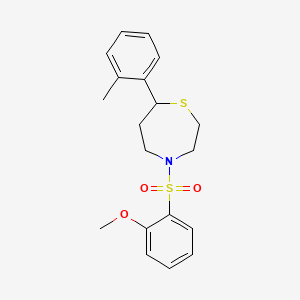 4-((2-Methoxyphenyl)sulfonyl)-7-(o-tolyl)-1,4-thiazepane