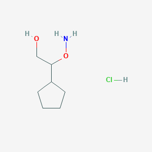 2-(Aminooxy)-2-cyclopentylethan-1-ol hydrochloride