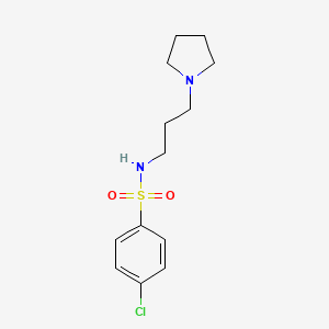 molecular formula C13H19ClN2O2S B2797482 4-氯-N-[3-(1-吡咯啉基)丙基]苯磺酰胺 CAS No. 321718-12-1