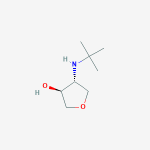 molecular formula C8H17NO2 B2797485 (3S,4R)-4-(叔丁基氨基)氧杂环己烷-3-醇 CAS No. 2165849-02-3