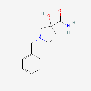 molecular formula C12H16N2O2 B2797489 1-Benzyl-3-hydroxypyrrolidine-3-carboxamide CAS No. 1250642-68-2