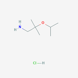 molecular formula C7H18ClNO B2797490 2-Methyl-2-(propan-2-yloxy)propan-1-amine hydrochloride CAS No. 2172488-54-7