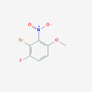 molecular formula C7H5BrFNO3 B2797493 3-溴-4-氟-2-硝基苯甲醚 CAS No. 1807192-67-1