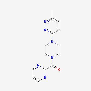 molecular formula C14H16N6O B2797507 (4-(6-Methylpyridazin-3-yl)piperazin-1-yl)(pyrimidin-2-yl)methanone CAS No. 1251610-35-1