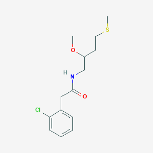molecular formula C14H20ClNO2S B2797509 2-(2-Chlorophenyl)-N-(2-methoxy-4-methylsulfanylbutyl)acetamide CAS No. 2309574-28-3