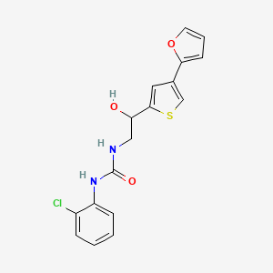 molecular formula C17H15ClN2O3S B2797519 1-(2-Chlorophenyl)-3-[2-[4-(furan-2-yl)thiophen-2-yl]-2-hydroxyethyl]urea CAS No. 2320860-03-3
