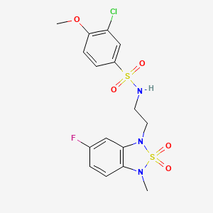 3-chloro-N-(2-(6-fluoro-3-methyl-2,2-dioxidobenzo[c][1,2,5]thiadiazol-1(3H)-yl)ethyl)-4-methoxybenzenesulfonamide