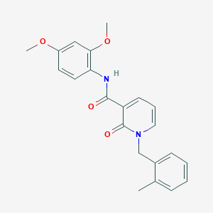 molecular formula C22H22N2O4 B2797533 N-(2,4-dimethoxyphenyl)-1-(2-methylbenzyl)-2-oxo-1,2-dihydropyridine-3-carboxamide CAS No. 946246-98-6