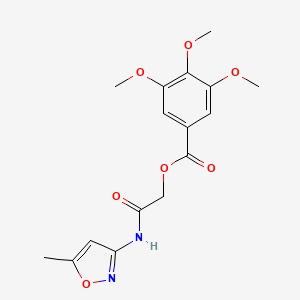 molecular formula C16H18N2O7 B2797534 [2-[(5-Methyl-1,2-oxazol-3-yl)amino]-2-oxoethyl] 3,4,5-trimethoxybenzoate CAS No. 736190-82-2