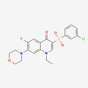 3-((3-chlorophenyl)sulfonyl)-1-ethyl-6-fluoro-7-morpholinoquinolin-4(1H)-one