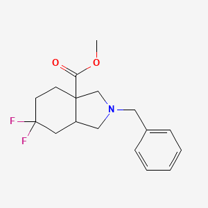molecular formula C17H21F2NO2 B2797541 Methyl 2-benzyl-6,6-difluoro-1,3,4,5,7,7a-hexahydroisoindole-3a-carboxylate CAS No. 2470437-73-9