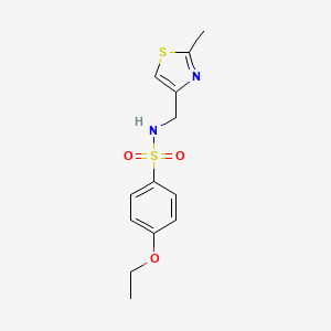 molecular formula C13H16N2O3S2 B2797549 4-乙氧基-N-[(2-甲基-1,3-噻唑-4-基)甲基]苯磺酰胺 CAS No. 852453-24-8