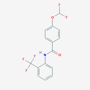 molecular formula C15H10F5NO2 B279755 4-(difluoromethoxy)-N-[2-(trifluoromethyl)phenyl]benzamide 