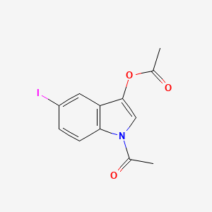 molecular formula C12H10INO3 B2797558 1-Acetyl-5-iodo-1H-indol-3-yl acetate CAS No. 26490-98-2