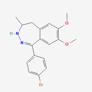 molecular formula C18H19BrN2O2 B2797561 1-(4-溴苯基)-7,8-二甲氧基-4-甲基-4,5-二氢-3H-苯并[d][1,2]二氮杂环 CAS No. 1564270-44-5