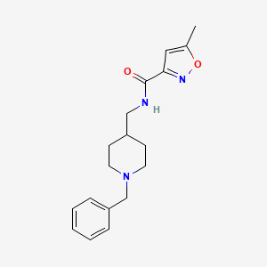 molecular formula C18H23N3O2 B2797567 N-((1-苄基哌啶-4-基)甲基)-5-甲基异噁唑-3-甲酰胺 CAS No. 1209785-68-1