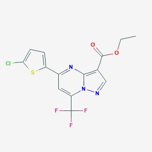 Ethyl 5-(5-chlorothiophen-2-yl)-7-(trifluoromethyl)pyrazolo[1,5-a]pyrimidine-3-carboxylate