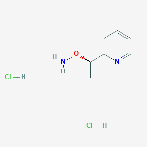 molecular formula C7H12Cl2N2O B2797575 O-[(1S)-1-吡啶-2-基乙基]羟胺;二盐酸盐 CAS No. 2241107-59-3