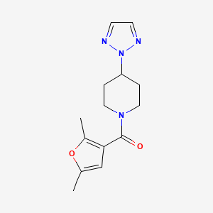 molecular formula C14H18N4O2 B2797576 (4-(2H-1,2,3-triazol-2-yl)piperidin-1-yl)(2,5-dimethylfuran-3-yl)methanone CAS No. 2198402-44-5