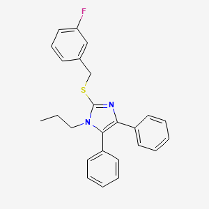 molecular formula C25H23FN2S B2797588 4,5-diphenyl-1-propyl-1H-imidazol-2-yl 3-fluorobenzyl sulfide CAS No. 339277-94-0
