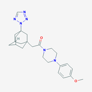molecular formula C24H32N6O2 B279759 1-(4-methoxyphenyl)-4-{[3-(2H-tetraazol-2-yl)-1-adamantyl]acetyl}piperazine 