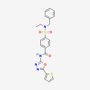 4-(N-benzyl-N-ethylsulfamoyl)-N-(5-(thiophen-2-yl)-1,3,4-oxadiazol-2-yl)benzamide