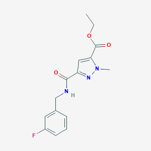 ethyl 3-{[(3-fluorobenzyl)amino]carbonyl}-1-methyl-1H-pyrazole-5-carboxylate