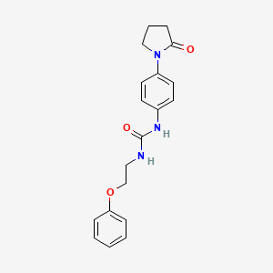 molecular formula C19H21N3O3 B2797610 1-(4-(2-Oxopyrrolidin-1-yl)phenyl)-3-(2-phenoxyethyl)urea CAS No. 1396712-28-9