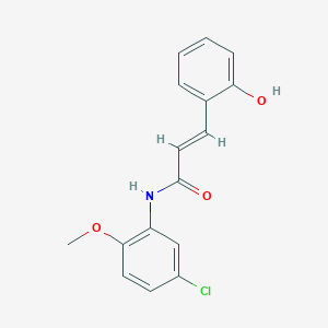 molecular formula C16H14ClNO3 B2797628 (E)-N-(5-chloro-2-methoxyphenyl)-3-(2-hydroxyphenyl)acrylamide CAS No. 537689-21-7