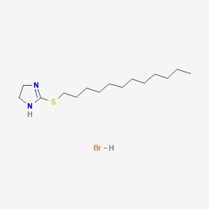 molecular formula C15H31BrN2S B2797638 2-(dodecylsulfanyl)-4,5-dihydro-1H-imidazole hydrobromide CAS No. 53918-47-1