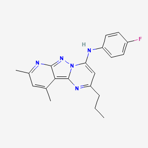 N-(4-fluorophenyl)-8,10-dimethyl-2-propylpyrido[2',3':3,4]pyrazolo[1,5-a]pyrimidin-4-amine