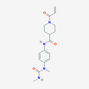 N-[4-[Methyl(methylcarbamoyl)amino]phenyl]-1-prop-2-enoylpiperidine-4-carboxamide