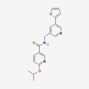 N-((5-(furan-2-yl)pyridin-3-yl)methyl)-6-isopropoxynicotinamide