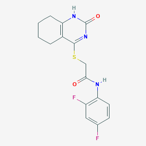 N-(2,4-difluorophenyl)-2-[(2-oxo-5,6,7,8-tetrahydro-1H-quinazolin-4-yl)sulfanyl]acetamide