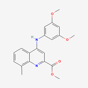 3-(5-Methoxy-3-methyl-1-benzofuran-2-yl)-5-[(4-methoxyphenoxy)methyl]-1,2,4-oxadiazole