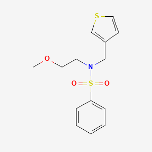 N-(2-methoxyethyl)-N-(thiophen-3-ylmethyl)benzenesulfonamide