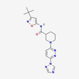 1-(6-(1H-1,2,4-triazol-1-yl)pyridazin-3-yl)-N-(3-(tert-butyl)isoxazol-5-yl)piperidine-3-carboxamide