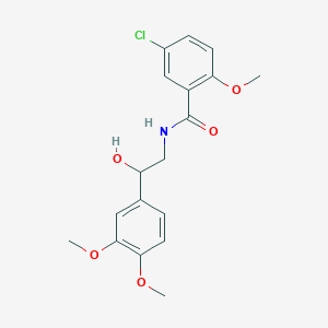 molecular formula C18H20ClNO5 B2797667 5-chloro-N-(2-(3,4-dimethoxyphenyl)-2-hydroxyethyl)-2-methoxybenzamide CAS No. 1797246-22-0