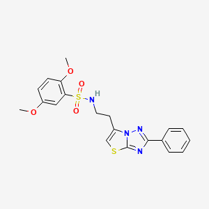 molecular formula C20H20N4O4S2 B2797668 2,5-二甲氧基-N-(2-(2-苯基噻唑并[3,2-b][1,2,4]三唑-6-基)乙基)苯磺酰胺 CAS No. 877641-94-6